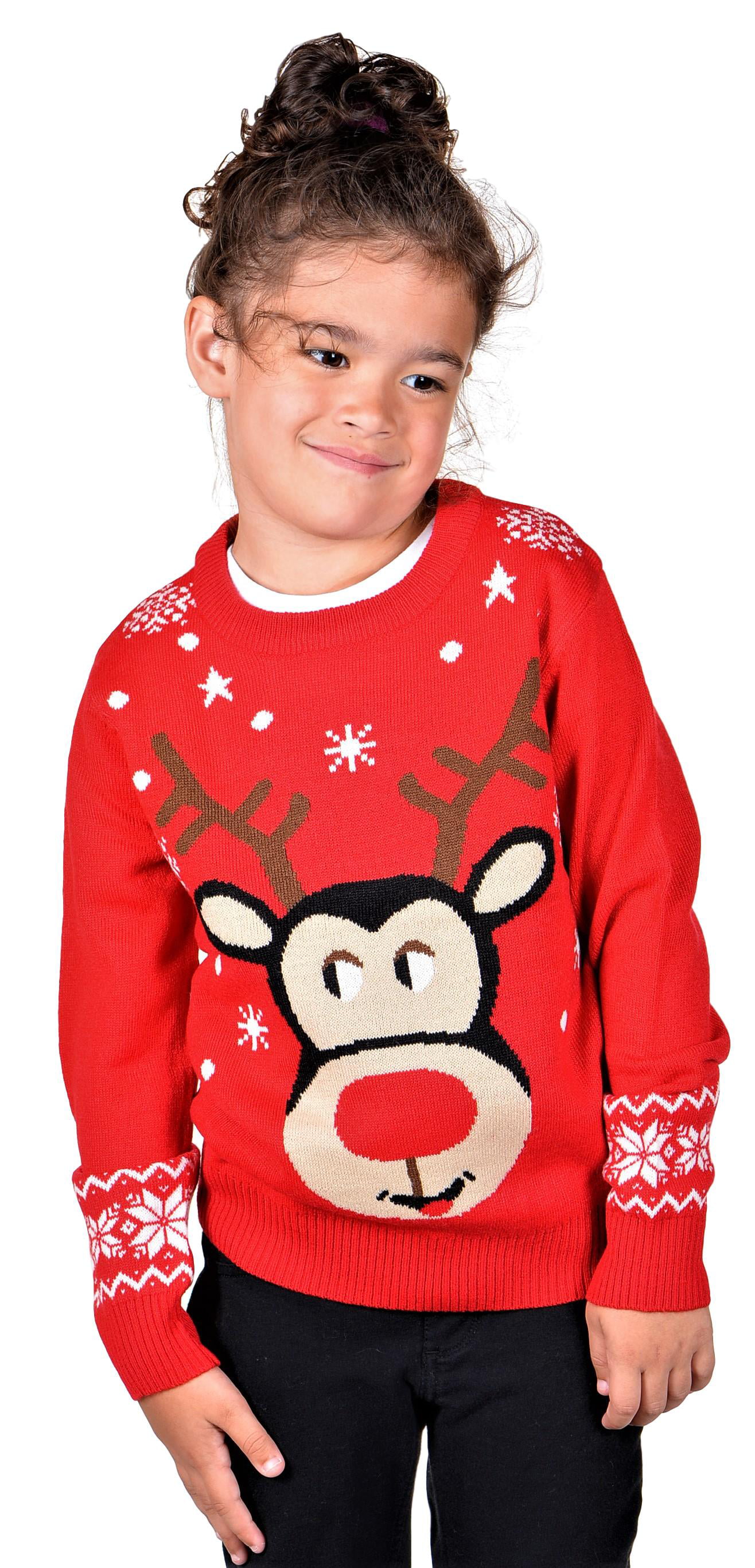 KESIS Children Ugly Christmas Sweater Red 