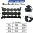 thumbnail image 5 of Decorative Throw Pillow Covers Set of 2 Black Fashion Polka dot Pillow Covers 12x20 Inch Throw Pillow Cover Linen Pillowcase Farmhouse Outdoor Pillow Covers for Couch Sofa Living Room, 5 of 6