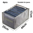 thumbnail image 2 of 4PCS Wardrobe Clothes Organizer, Drawer Organizers for Clothing, Foldable Closet and Storage Basket, Clothing Organizer,Clothes Compartment Box Bedroom - style:style 2, 2 of 7