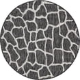 thumbnail image 3 of Unique Loom Outdoor Safari Collection Area Rug - Giraffe (4' 1" Round Charcoal Gray/Gray), 3 of 7