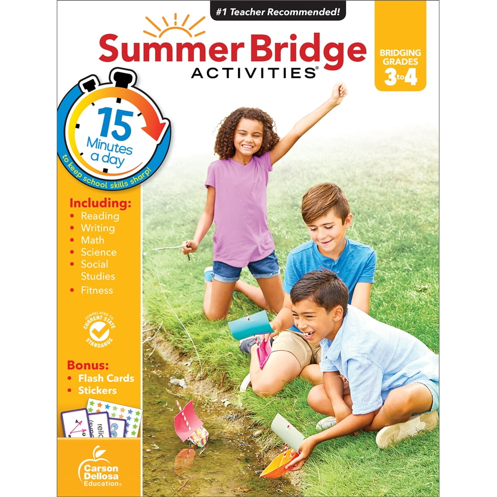 Summer Bridge Activities Workbook—Bridging Grades 3 to 4 in Just 15