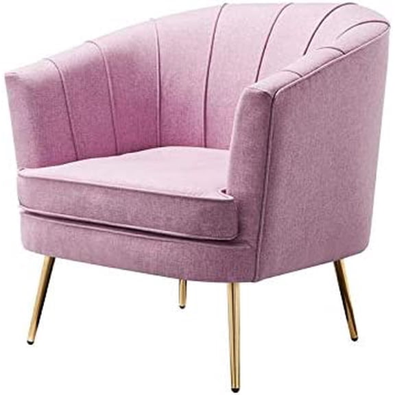 Furniture of America Elvie Fabric Accent Chair in Pink Lillac