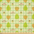 thumbnail image 2 of Ambesonne Autumn Fabric by the Yard Microfiber, Leaves and Acorns Pattern, 3 Yards, Cream Apricot and Lime Green, 2 of 2