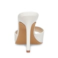 thumbnail image 5 of Steve Madden SIGNAL WHITE LEATHER Square Open Toe Heeled Sandal (9, WHITE LEAT), 5 of 5