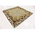 thumbnail image 3 of Unique Loom Wildlife Collection Animal Inspired with Cheetah Bordered Design Area Rug, 6 0 x 6 0 Square, Ivory/Black, 3 of 6