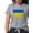 Heather Gray, variant on CafePress - Flag Of Ukraine T Shirt - Womens Tri-blend T-Shirt
