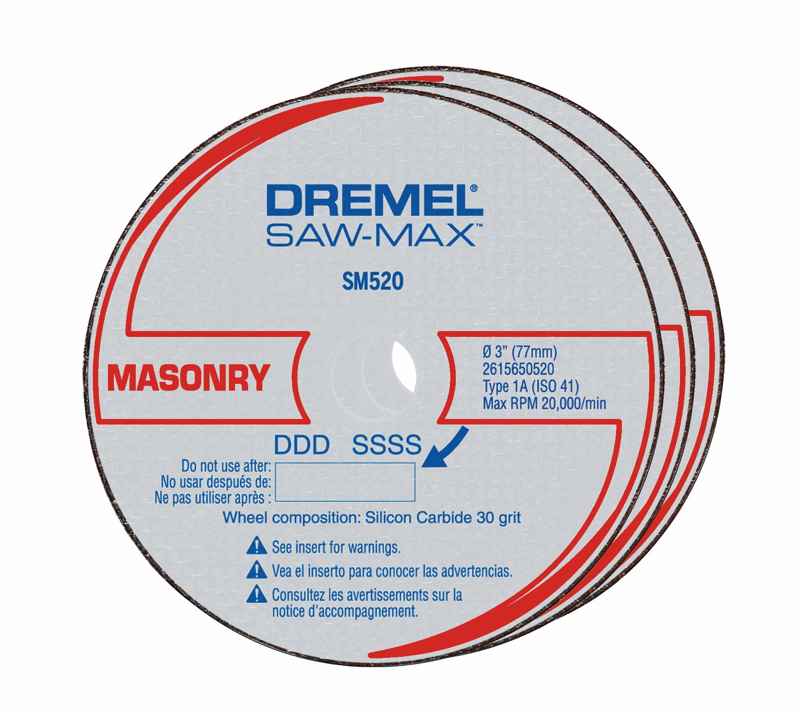 3.5/" in Dia Masonry Wheel For Dremel US520 Ultra Saw 30 Grit Silicon Carbide