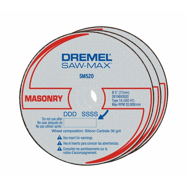 Dremel SM520, SawMax 3 in. Carbon Masonry Cutoff Wheel for Masonry