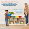 thumbnail image 5 of ECR4Kids 5+5 Cubby and Storage Mobile Cabinet with 5 Scoop Front Bins, Kids Furniture, Natural, 5 of 10