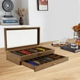 thumbnail image 2 of Knife Display Case, Knife Storage Box, 2-Tier Knife Display Case Organizer, 2 of 20