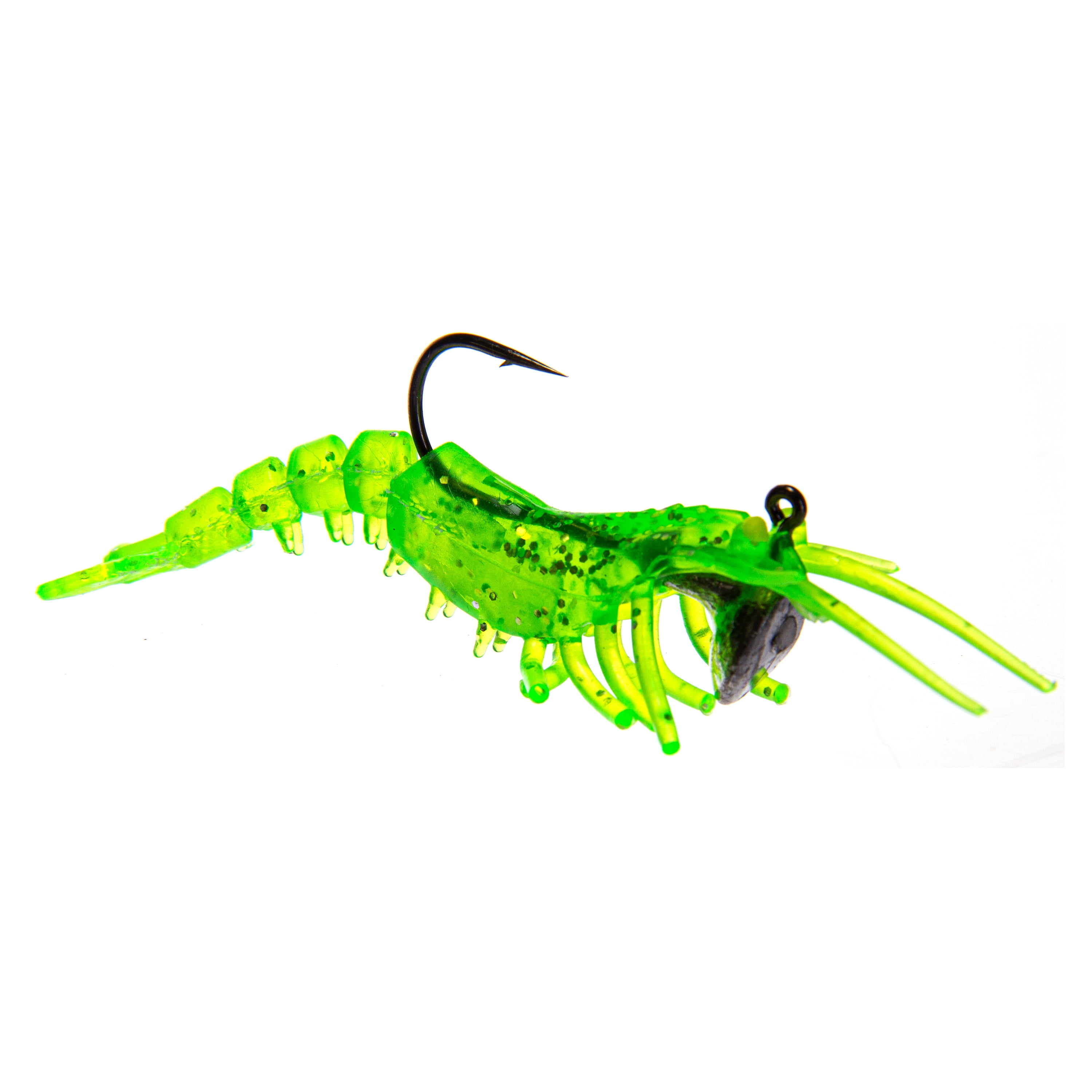 Ozark Trail Soft Plastic Saltwater Shrimp Fishing Lures, 2-Pack