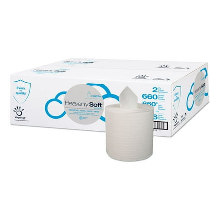 Papernet Heavenly Soft Paper Towel 7.6" x 12" White 6/Carton 410074