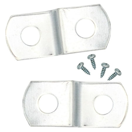 

1/8 Depth Flat Offset Mounting Canvas Clips for Picture Framing Pack of 10 Plus #6 X 3/8 Pan-Head Screws Included