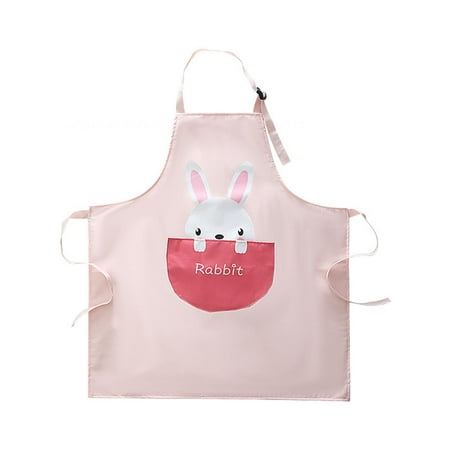 

Kitchen Hand Wiping Apron Household Cooking Cartoon Apron Multifunctional Adjustable Waterproof Oil-proof Apron 1 Pieces