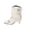 White Boots, variant on Pointed Toe Buckle Slouch Mid Calf Boots Women Patent Leather Boots for Evening White 36