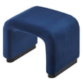 thumbnail image 5 of Koda Performance Velvet Waterfall Stool in Black Midnight Blue, 5 of 10