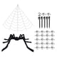 thumbnail image 5 of Juego de araña simulada aterradora para decoración de Halloween, telaraña blanca de 5M, araña de felpa de 125cm, versátil, reutilizable, 22x pequeñas Sunnimix accesorios de halloween, 5 of 8