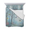 thumbnail image 7 of Quilts Full Size Bedding Set, Watercolor Forest Birds Lightweight Quilted Comforter, Blue Trees Seasonal Floral Soft Reversible Bedspread Coverlet with Pillow Covers for All Season, 78" x 90", 7 of 7