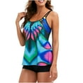 thumbnail image 5 of Fesfesfes Round Neck Tankini Tops for Women Floral Printed Bathing Suit Tops For Women Tummy Control Tank Tops Swimsuits, 5 of 6