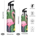 thumbnail image 2 of Yayeee 33oz Insulated Water Bottle Double Wall Stainless Steel with Flip Straw Lid, Pink Flamingo Pattern, 2 of 7