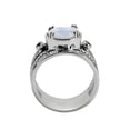 thumbnail image 6 of Yo Treasure Moonstone 3 Stone Ring 925 Silver Engagement Jewelry for Women, 6 of 8