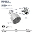 thumbnail image 3 of Regadera Redonda Ecológica Alfa Cromada Con Obturador Sin Brazo, 3 of 4