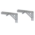 thumbnail image 1 of 2 soportes de estante plegables para ahorrar espacio, de metal. Blanco 16 pulgadas, 1 of 8