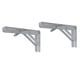 thumbnail image 1 of 2 soportes de estante plegables para ahorrar espacio, de metal. Blanco 16 pulgadas, 1 of 8