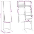 thumbnail image 4 of vidaXL Jewelry Armoire Freestanding Lockable Storage Cabinet Organizer Unit, 4 of 30