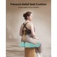 thumbnail image 3 of Cojín de asiento ProtoArc extra grande, ergonómico, de espuma viscoelástica, menta, 3 of 9