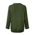 thumbnail image 4 of YAYUBA Army Green Loose Sweaters V Neck Long Sleeve Solid Knitted Jumper Pullover Sweatshirt Tops Size XL, 4 of 5