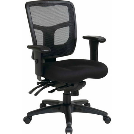 Office Star ProGrid Mid-Back Manager Chair, Black