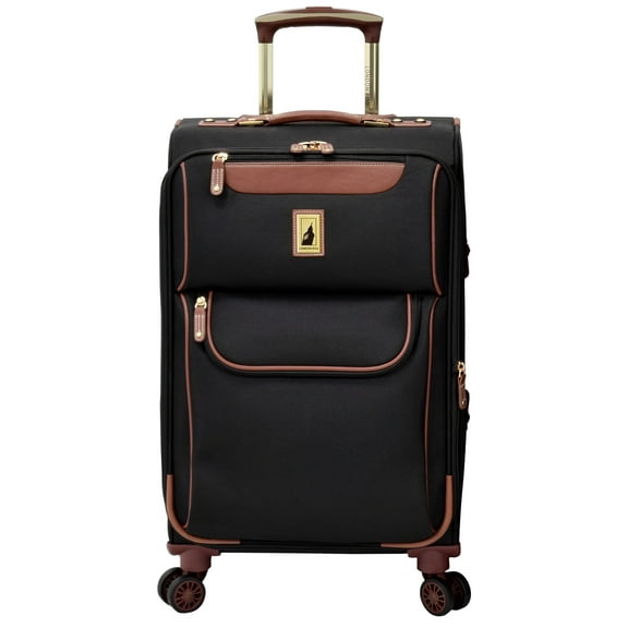 London Fog Westminster Black 20" Expandable Spinner Carry On Upright Luggage