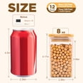 thumbnail image 2 of Frascos Cuadrados para Almacenamiento de Alimentos SHOWIN de Vidrio 227 ml con Tapa de Bambú x12, 2 of 8