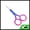 Blue Pink, variant on Unique Bargains 1 Pc Fine-edged Scissors Facial Hair Bedroom Silver Tone
