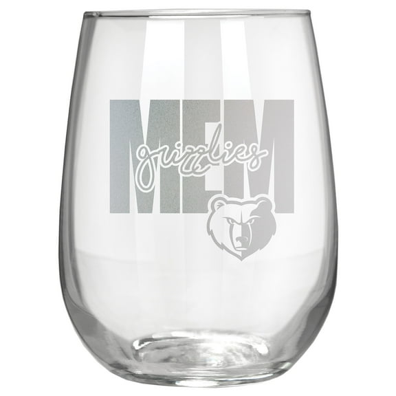 Memphis Grizzlies Etched 17oz. City Stemless Wine Glass