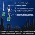thumbnail image 2 of Gem Stone King 925 Sterling Silver Green Malachite and Blue Sapphire Dangle Earrings for Women with Lab Grown Diamond (5.73 Cttw, Oval 9X7MM), 2 of 6