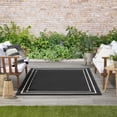 thumbnail image 2 of Nourison Essentials 5' x 7' Black Ivory Contemporary Bordered Indoor/Outdoor Area Rug, 2 of 10