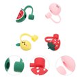 thumbnail image 4 of 12Pcs Fruits Silicone Straw Tips Cover Fruits Straw Covers Cap Cute Straw Topper Straw Plugs, 4 of 8
