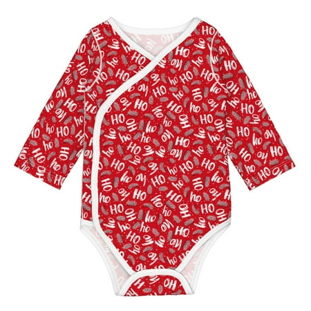 

Zeuib Hohoho3 Unisex-baby Long Sleeve Bodysuit 100% Organic Cotton-12 Months