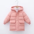 thumbnail image 3 of Hicidod Toddler Puffer Jacket Boys Girls Lightweight Winter Coat Cute Solid Color Windproof Padded Down Jackets Hooded Coats, 3 of 7