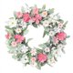 thumbnail image 2 of Decoración del hogar de Pascua,17.7X17.7In Easter Bunny Ear Leaf Small Chrysanthemum Wreath Decoración del hogar, 2 of 6