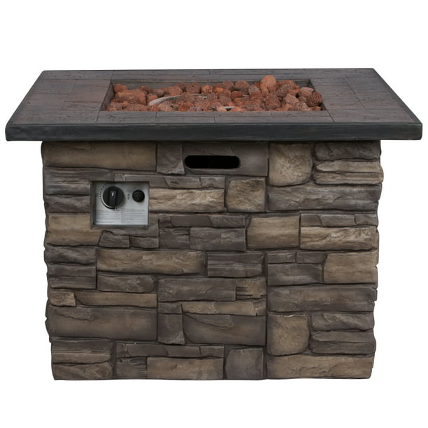 Square Outdoor Fire Pit Table Stone, Outdoor Fire Pit Companies