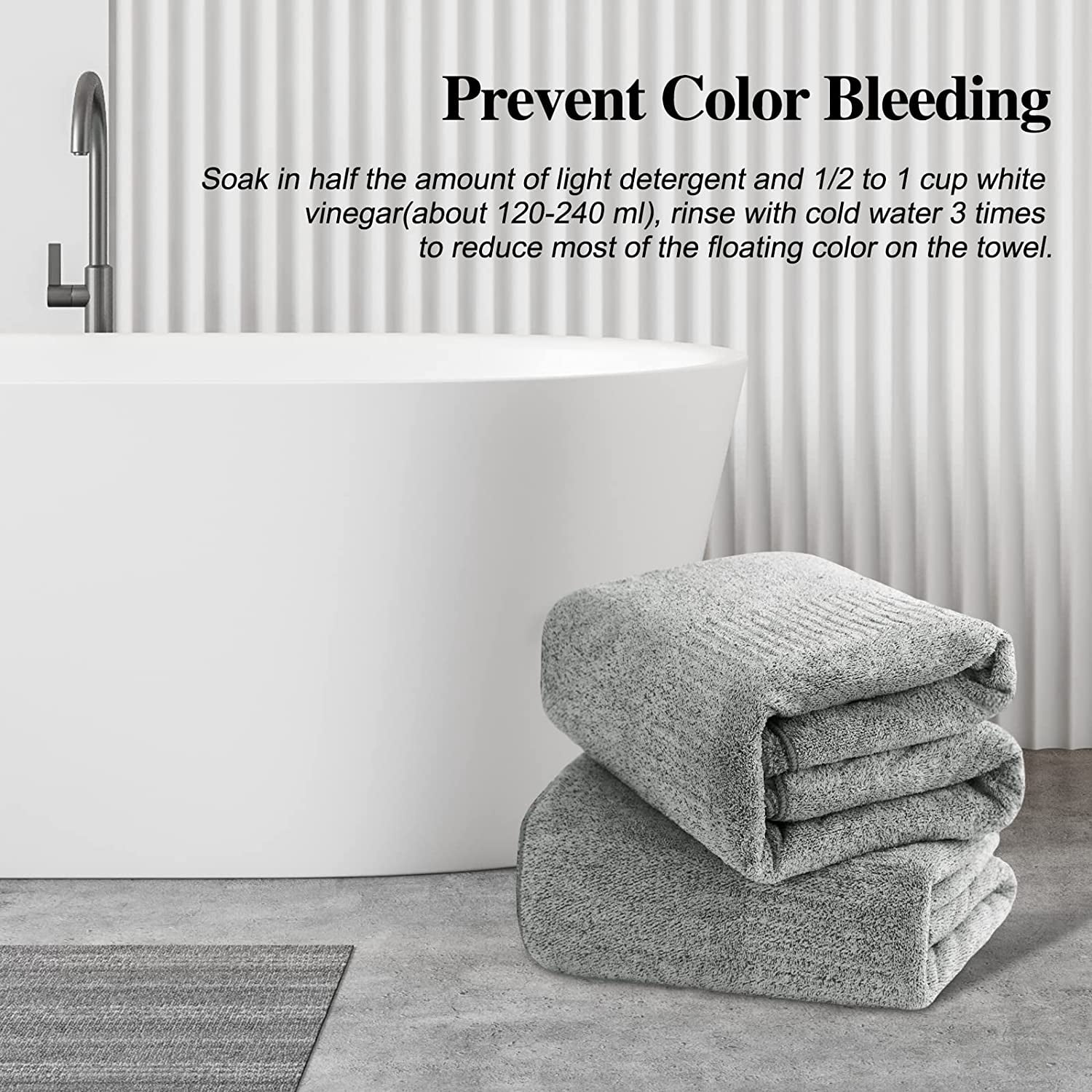 Bath Towels, Extra Absorbent & Quick Drying Towels for Bathroom, Viscose Made from Bamboo Soft Bath Sheet (35 x 63inch), Premium Towel 2 Count SEISSO