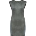 thumbnail image 3 of BCBGMAXAZRIA Karlee Faux-Suede Dress (Large, Elm), 3 of 3
