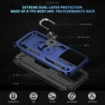 thumbnail image 2 of Allytechgroup for Moto G Stylus 5G 2025 Case with Kickstand, Military Grade Protection Shockproof Non-Slip Cover with Metal Rotatable Ring Stand, Magnetic Car Mount Holder Fashion Case, Blue, 2 of 7
