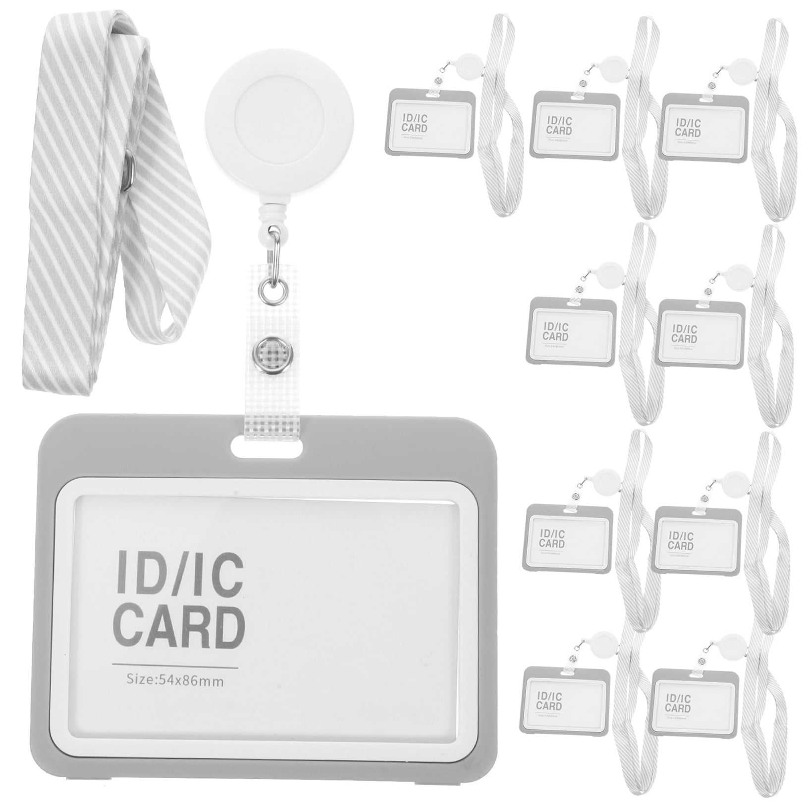 SEWCHICS Lanyards For Id Badgess 10 Sets 4x3.1x0.1in