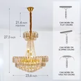 thumbnail image 3 of LUOLAX 24 inch Luxury K9 Crystal Chandelier Modern Pendant Lamp Lighting Decor Ceiling Fixtures, 3 of 16