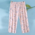 thumbnail image 3 of SCSAlgin Women's Cooton Capri Pajama Pants Lounge Causal Bottoms Fun Print Sleep Pants, 3 of 4