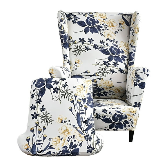 Stretch Spandex Wingback Chair Covers Sofa Slipcover Chairs Protector with Elastic Bottom Universal Size High Elastic for Home Living Room